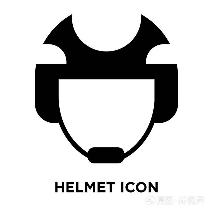 头盔图标矢量隔离在白色背景, 标志概念的头盔标志在透明的背景下