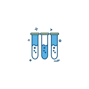 试管实验瓶图标矢量设计