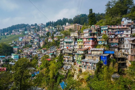 大吉岭市。喜马拉雅, 印度