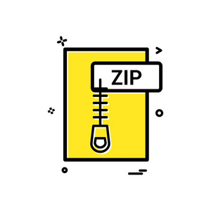 zip 文件格式图标矢量设计