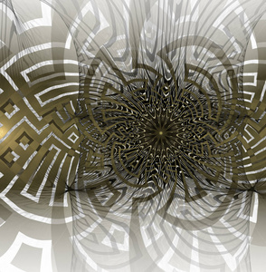 复杂的编织波浪细胞设计3D插图背景