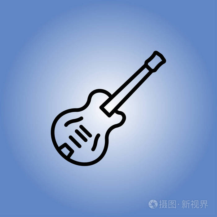 电吉他图标.平面设计插画-正版商用图片0ta9pa-摄图新视界
