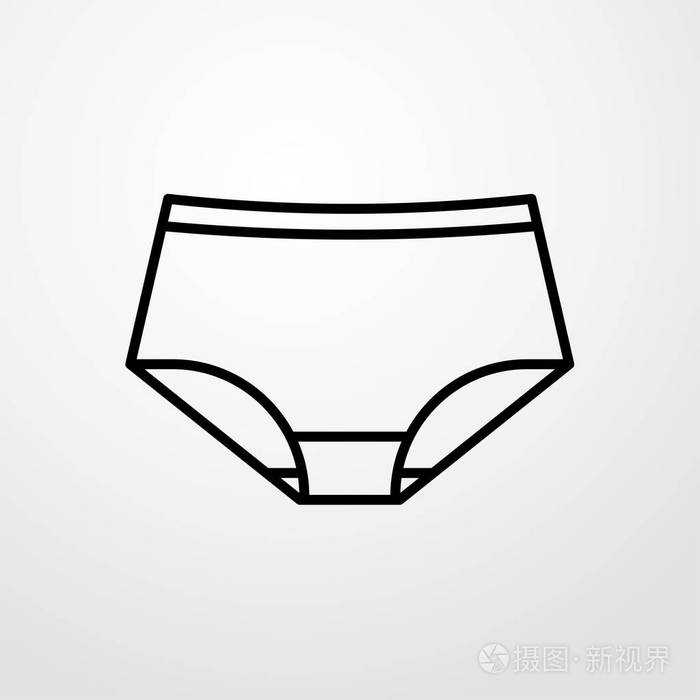 内裤图标.线性的平面设计插画-正版商用图片0taa4n-摄图新视界