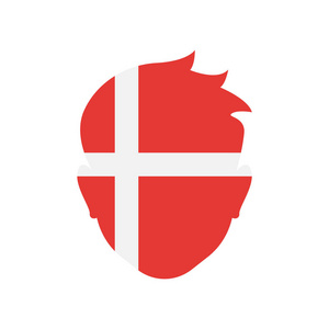 丹麦图标矢量符号和符号在白色背景下被隔离