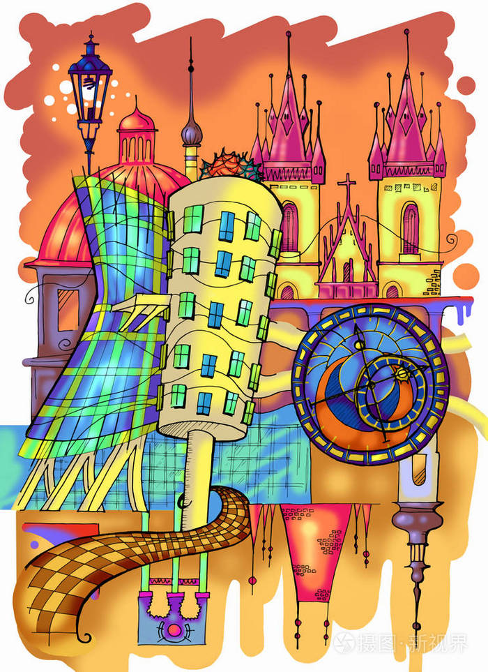 布拉格的插图摘要