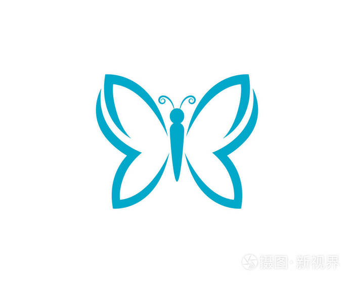 蝴蝶标志模板