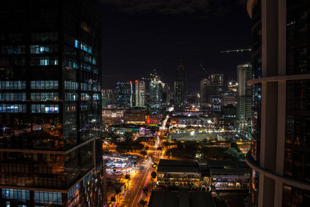 菲律宾马尼拉夜景图