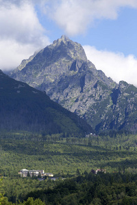 论斯洛伐克高 Tatras 的山峰和高山景观