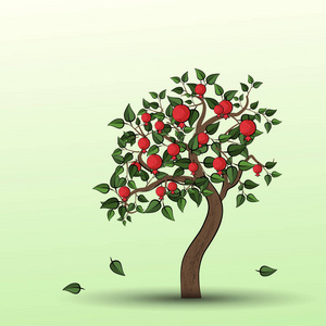 石榴树的水果图片-石榴树的水果素材-石榴树的水果插画-摄图新视界