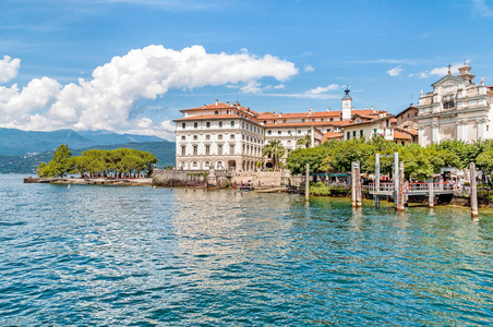 贝拉岛或 Isola Bella 在马焦雷湖，都灵，意大利