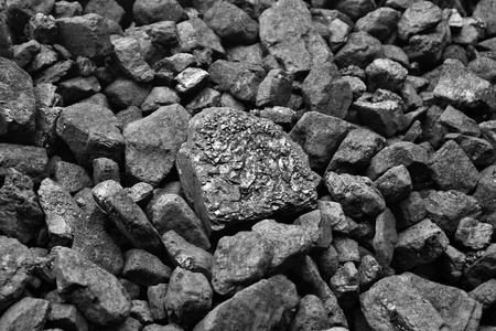 一堆黑色的天然煤, 矿井背景照片, 质地