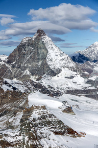 关门山马特宏峰，阿尔卑斯山的视图