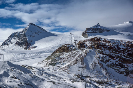 采尔马特度假村 阿尔卑斯山 广州的瓦莱州的滑雪坡