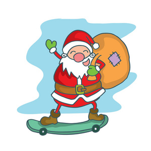 圣诞老人与滑板