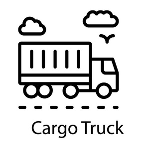 货运运输为物流配送, 运输卡车图标矢量