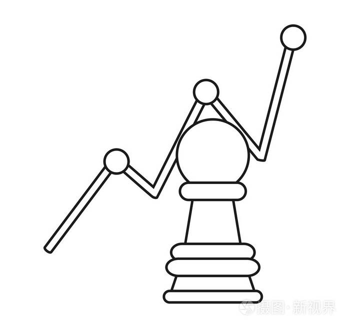 孤立的象棋和信息图表设计
