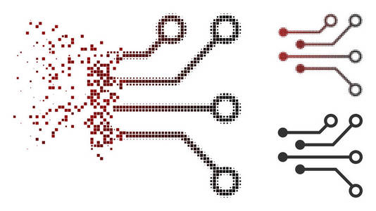 破坏点半色调电路图标图片
