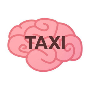 离体的脑图标上有文字出租车