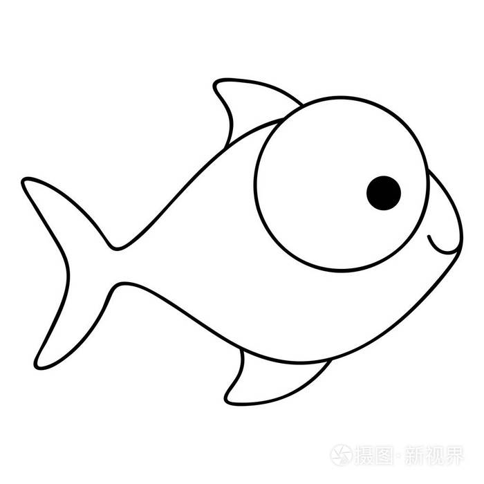 鱼卡通图标图像