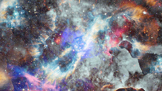 在空间中的星云。这幅图像由美国国家航空航天局提供的元素