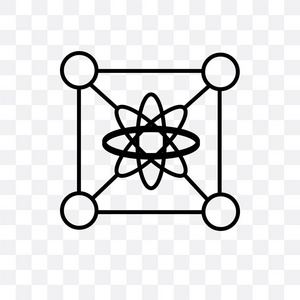 分子矢量图标被隔离在透明背景上, Molecu