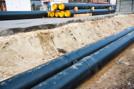 区域供热系统管线改造及旧管更换新路照片