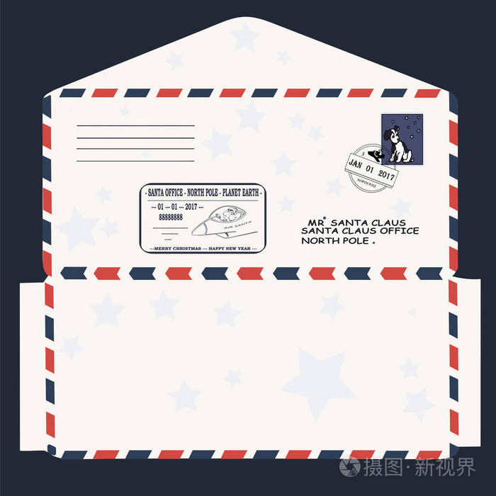 模板, 信封, 邮票.矢量插画-正版商用图片0tbxqz-摄图新视界