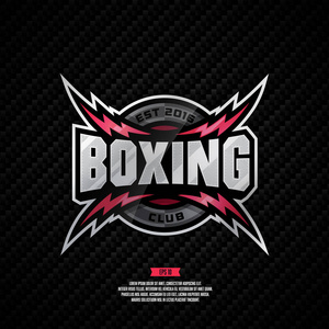 拳击俱乐部标志设计照片