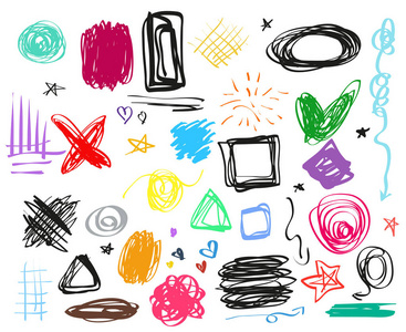 简单的纠结符号.设计的涂鸦.线条艺术.