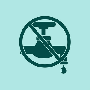 节约粮食标语节约用水标志矢量图照片