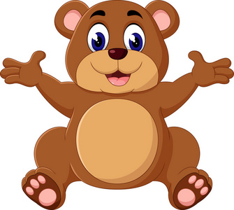 卡通玩具熊挥舞着的手照片