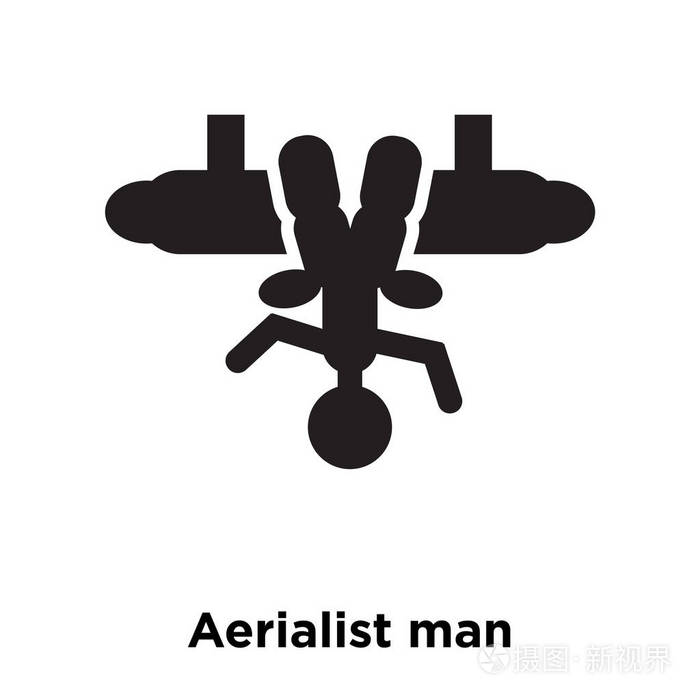 飞人人图标矢量在白色背景下被隔离, 标志概念飞人人在透明背景上签名
