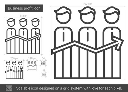 业务利润线图标