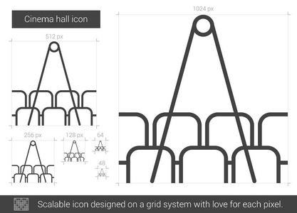 电影院大厅线图标