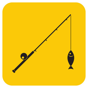 钓鱼竿符号图片