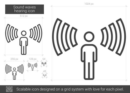声波听到线图标
