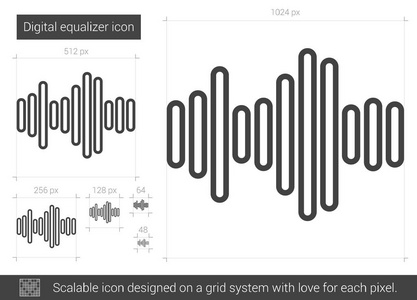 数字均衡器线图标