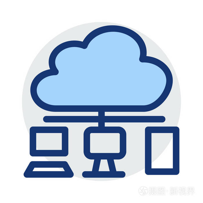 网络共享图标矢量图示