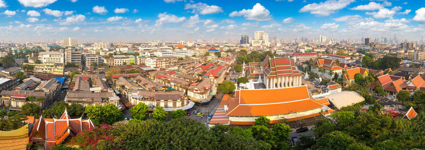 泰国曼谷金山寺全景