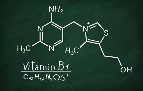 维生素b1(硫胺素)结构模型照片