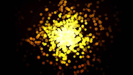 粒子从一个白点到交叉和后退的重复模式.