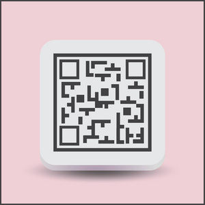 智能手机的 qr 码金属框架的文本