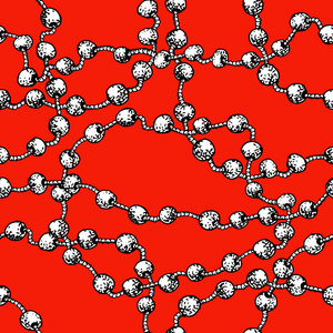 无缝矢量模式与圣诞节的珠子