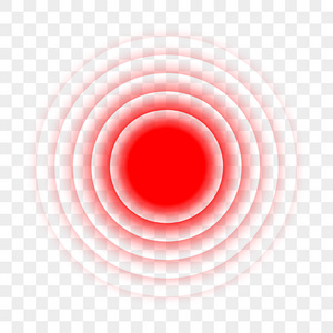 疼痛红圈径向目标点向量图标照片