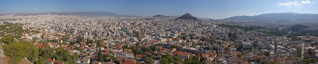 在雅典的全景视图