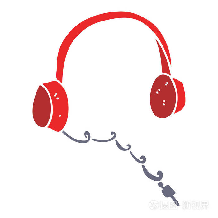 平面色风格卡通耳机插画-正版商用图片0td1vd-摄图新视界