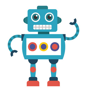 机械设计人物机器人人物平面图标设计照片