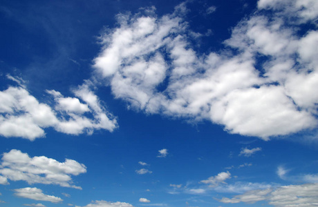 蓝蓝的天空和洁白的云朵的背景