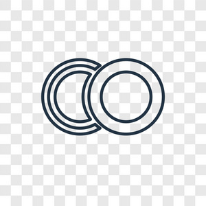 两个圆圈矢量图标简单和现代平面符号为网站, 手机, 标志, 应用程序