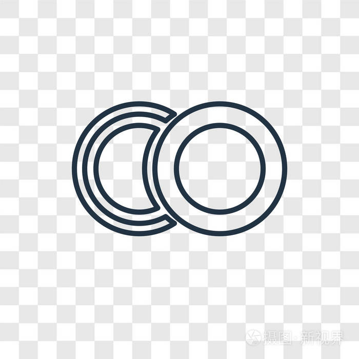 两个圆圈矢量图标简单和现代平面符号为网站, 手机, 标志, 应用程序